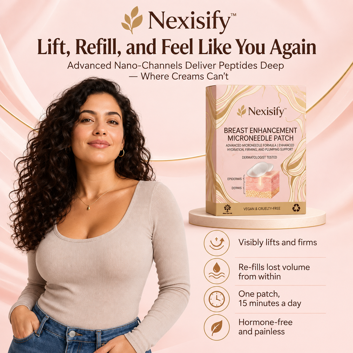 Breast Firming & Plumping Micro-Needle Patches – Peptide-Infused Bust Lift & Skin Care